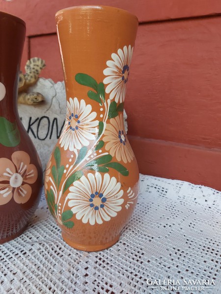 Virágos Sárospataki kerámia szilke köcsög váza  nosztalgia paraszti  falusi dekoráció