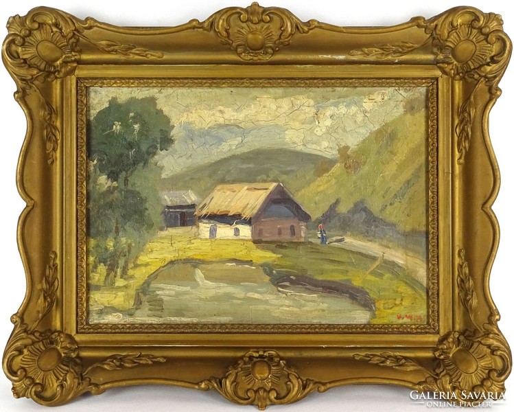 1E147 Magyar festő XX. század : Ház a hegyen