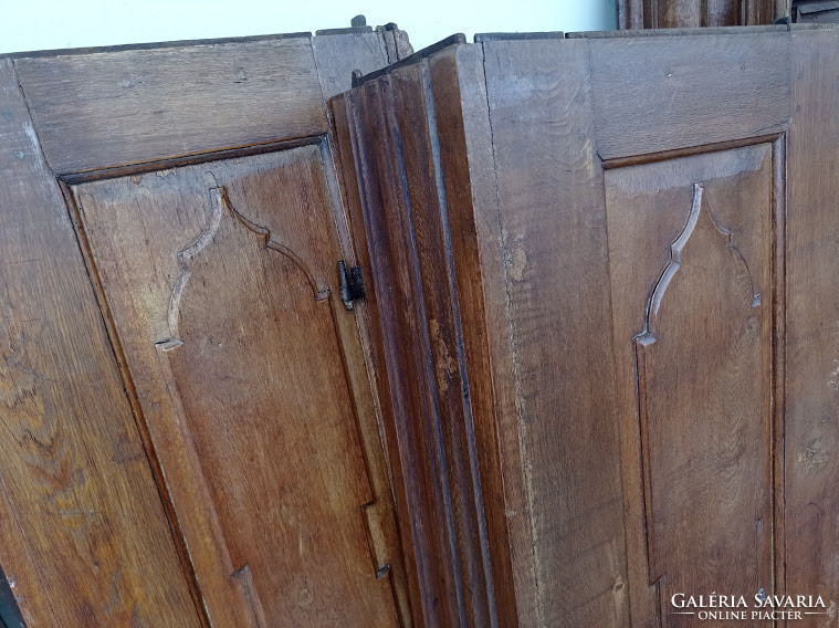 Antik biedermeier szétszedhetős faragott intarziás ruhás szekrény 1800 as évek eleje 4207