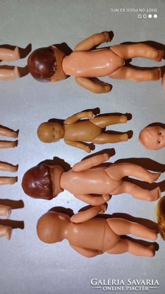 It's worth buying now! Vintage tiny rubber and plastic baby dolls 11 pieces in one