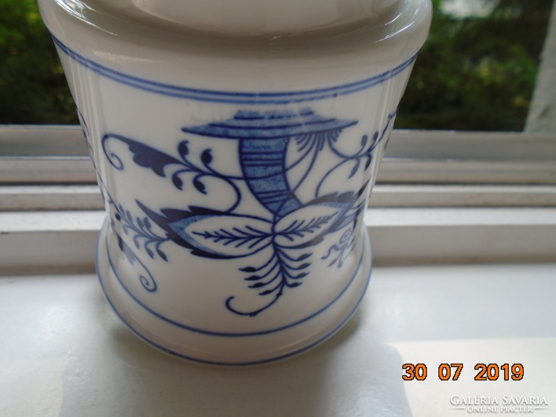 ANTIK Nagyon ritka két részes kávé szűrő bögre kézzel festett Meisseni Kék hagyma mintával