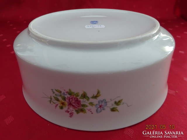 Great Plain porcelain, large garnished bowl with spring flower pattern, diameter 21.5 cm. He has!