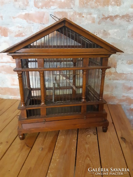 Old wooden bird cage