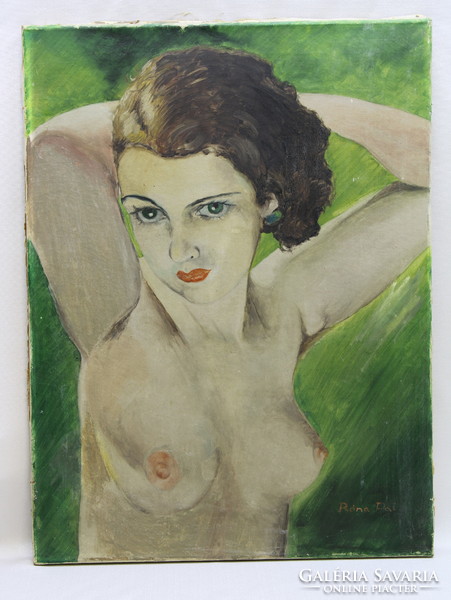 Oil painting female nude, rona pal