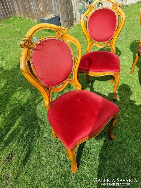 1945 Antique baroque 4-piece chair made in-house
