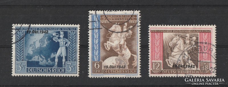 1942 Vienna Postal Congress felülbélyegzett sor