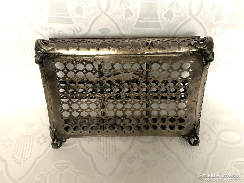 Antique bendorf 1870-1880, rare silver-plated alpaca, 6-compartment serving