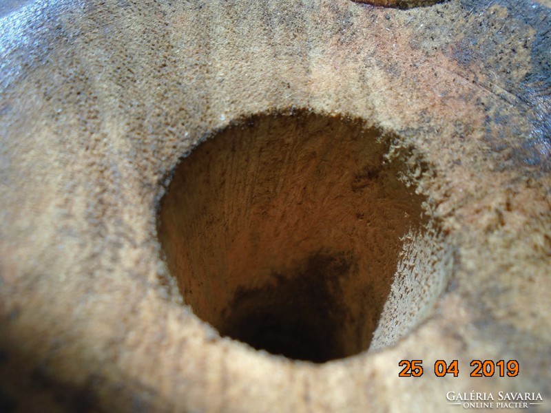 Wood carving magical face, column