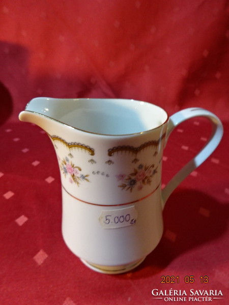 Biedermeier porcelain, antique milk spout with gold border. He has!