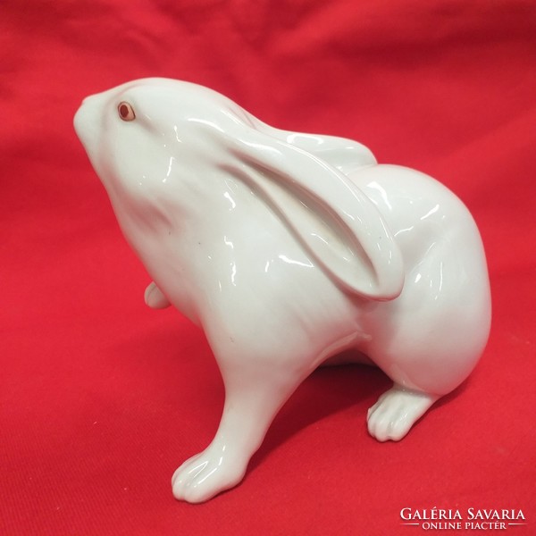 Herend large rabbit porcelain figure. 16 Cm.