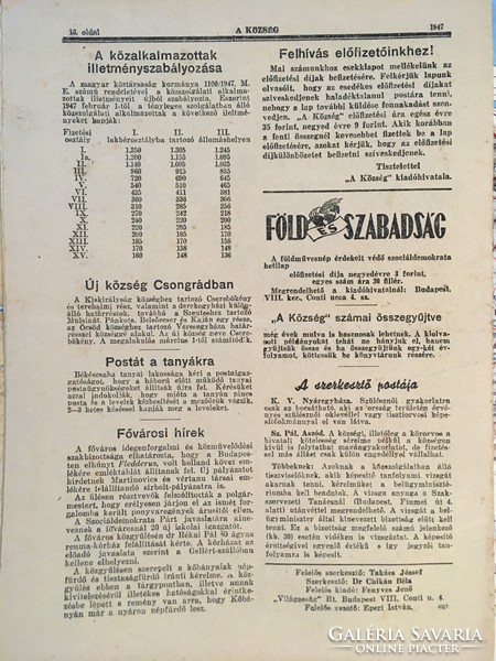 A község A szociáldemokrata párt község politikai lapja 1947 negyedik évfolyam harmadik szá