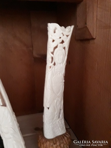 Bone carvings with distant oriental motifs