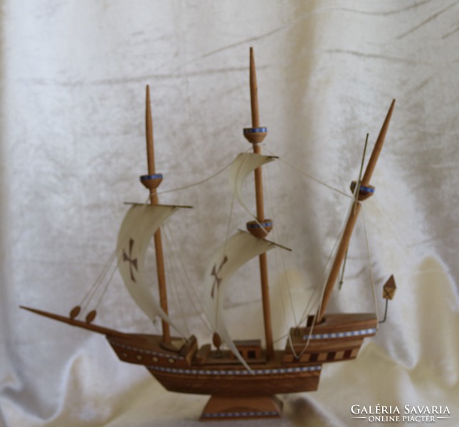 Santa Maria hajó makett -antik