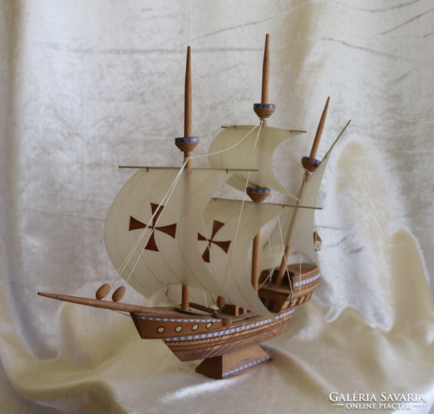 Santa Maria hajó makett -antik
