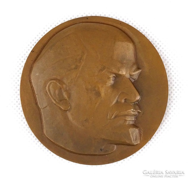 1E436 Valgyimir Iljics Lenin fali bronz plakett 1870-1970