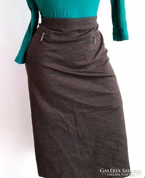 Nice chocolate brown fabric skirt xxl 50
