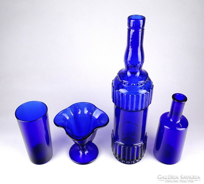 1E207 Kék díszüveg szett 4 darab