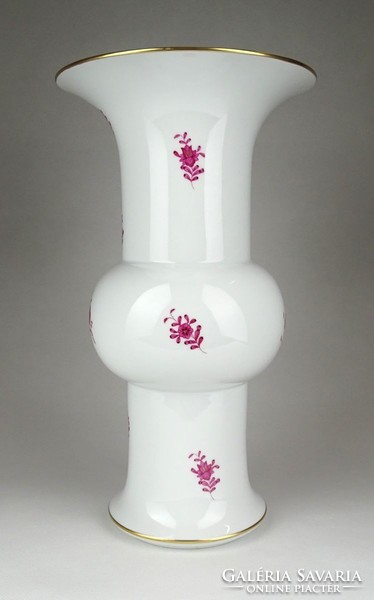 1E489 Viktória mintás Herendi porcelán váza 34.5 cm