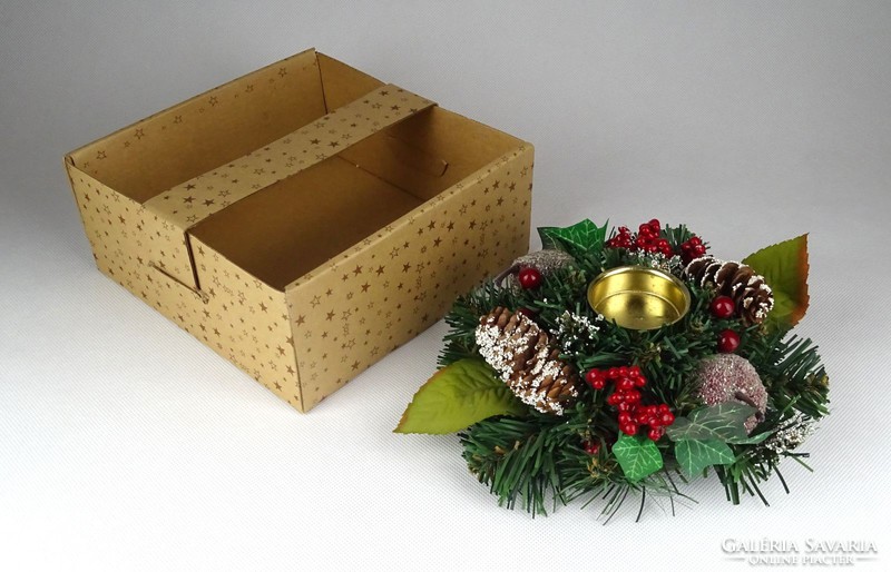 1E516 Kisméretű karácsonyi koszorú dobozában 17 cm