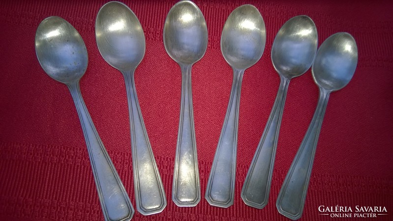 Silver-plated mocha spoon set, Argentina