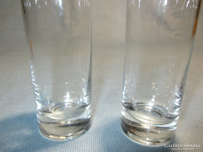 2 db retro üveg cső pohár