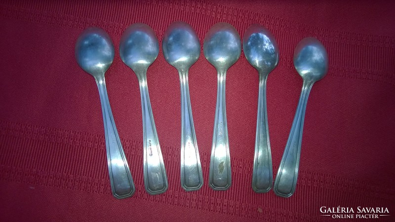 Silver-plated mocha spoon set, Argentina