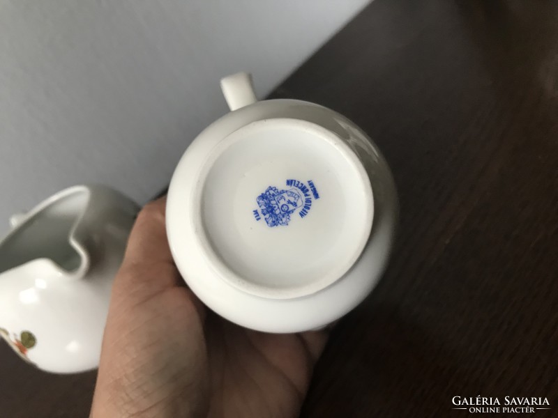 2 db Alföldi porcelán tejkiöntő tej tejszín kiöntő Icu mintás retro