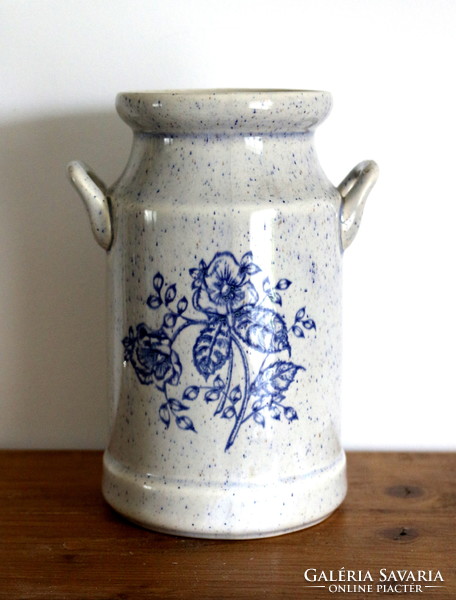Westerwald (German) gray/ blue ceramic pot, container, container