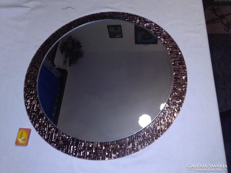 Art deco round wall mirror