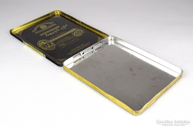 1E432 Régi kisméretű brazil fém cigarettás doboz 8.5 x 11 cm