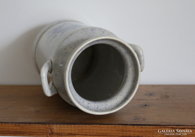 Westerwald (German) gray/ blue ceramic pot, container, container