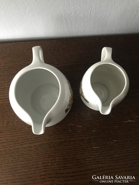 2 db Alföldi porcelán tejkiöntő tej tejszín kiöntő Icu mintás retro