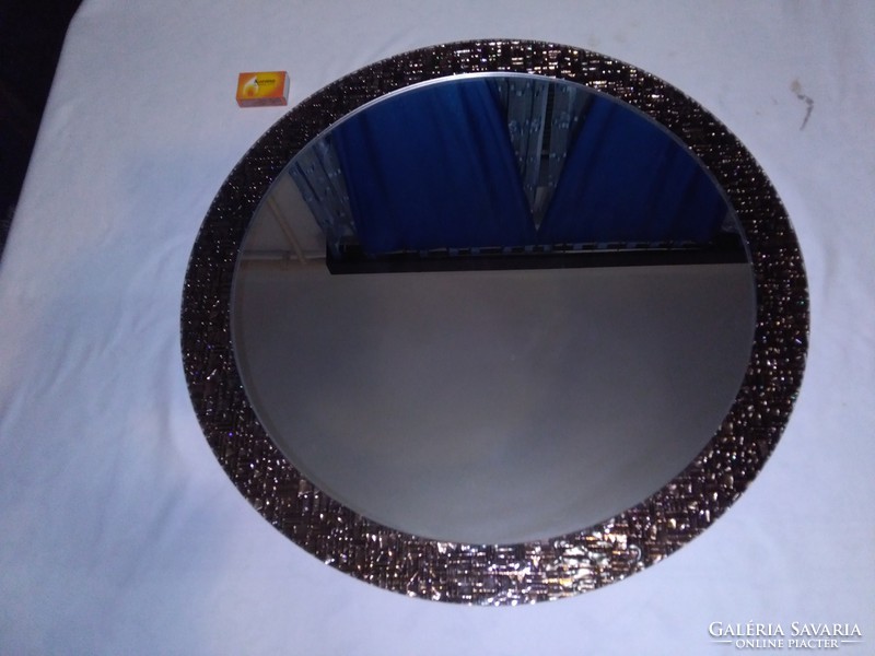 Art deco round wall mirror