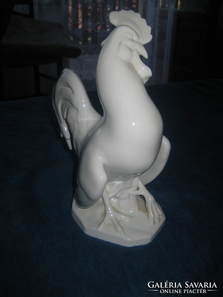 Herend rooster, white, 26 cm from the 60s