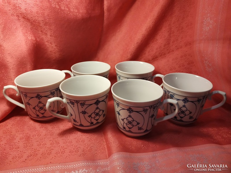 Immortelle mintás 6 személyes porcelán tea-, kávé készlet