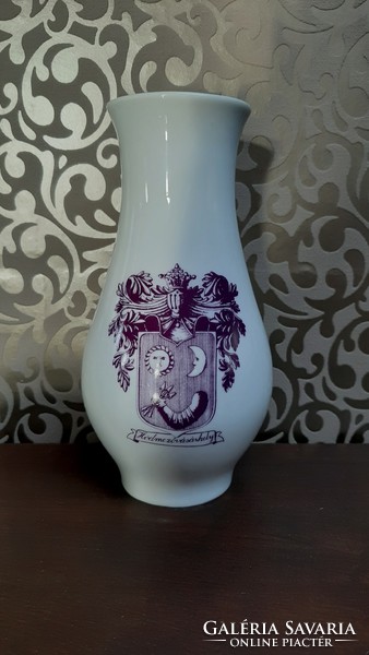 4325 -Sale - lowland porcelain vase and bonbonier with the inscription and coat of arms of Hódmezővásárhely