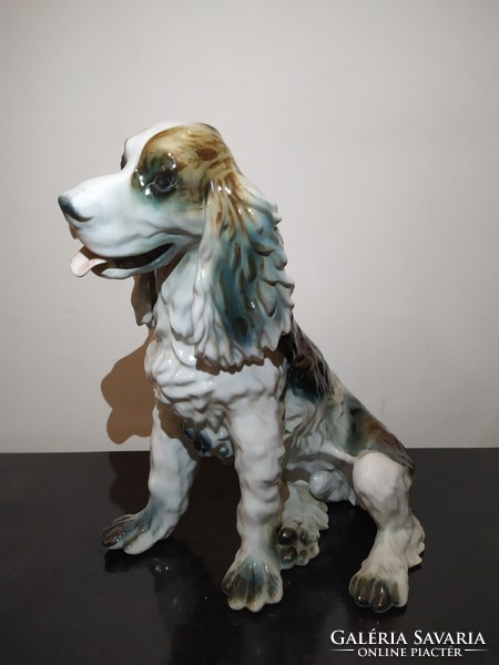 Nagymèretű Springer spániel porcelán kutya