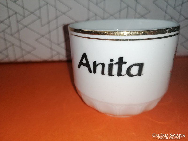 Retró csésze, bögre, Anita névnapra
