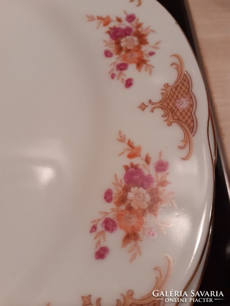 6 pcs in one - large yellow floral flat plates 6 plates