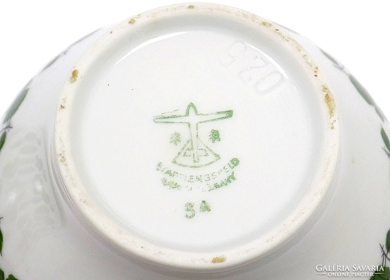 Levélmintás porcelán cukortartó (ZAL-R65397)