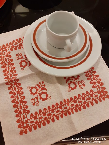 Retro breakfast set with tablecloth and Ikea mug