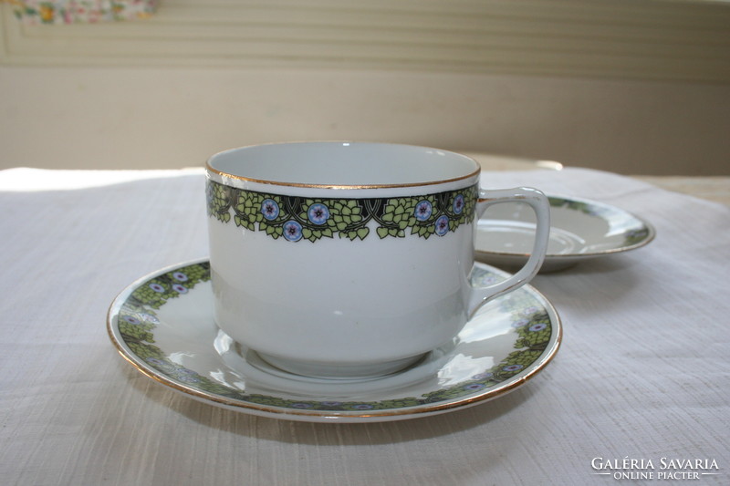 Karlsbad / Zsolnay ? Art Nouveau cup + 2 saucers - old