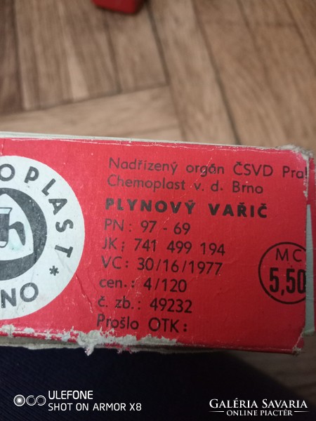 Csehszlovák baba tűzhely 1977-ből eredeti dobozában
