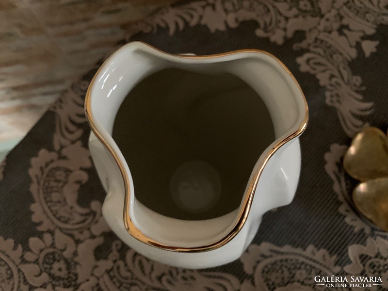 Aquincumi Erika mintás porcelán váza, 20 cm.