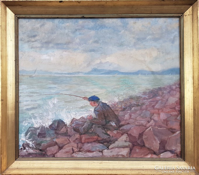 Udvary dezső 1963 / Balaton fisherman