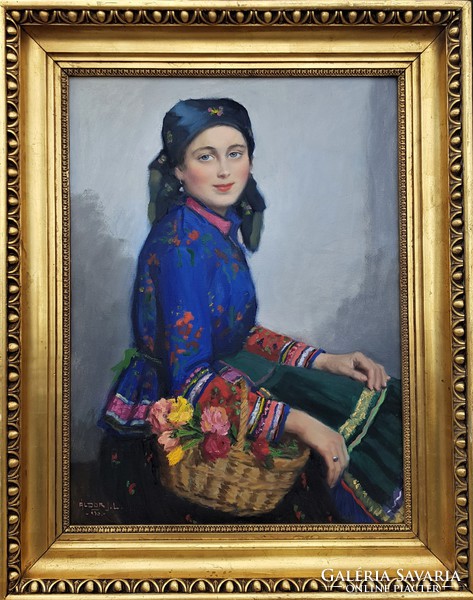 László Áldor / girl in folk costume