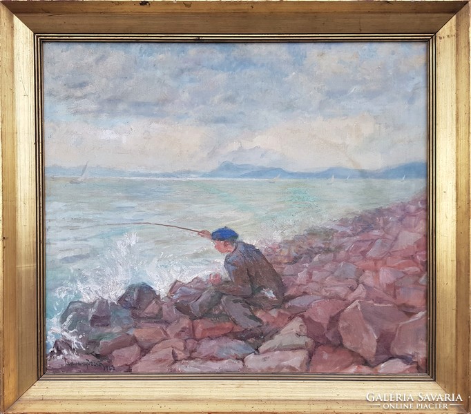 Udvary dezső 1963 / Balaton fisherman