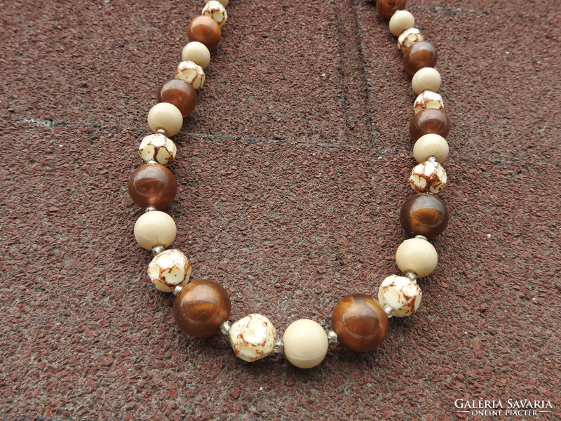 Special brown - beige pearl necklace - string of pearls - jewelry
