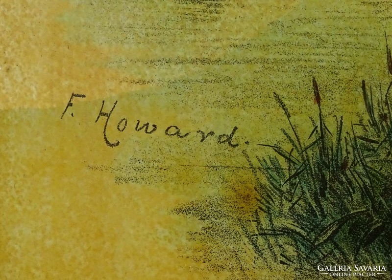 1E633 F. Howard : Vízparti jelenet - amerikai idill