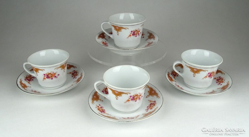 1E551 Jelzett négy darabos kínai porcelán kávéskészlet